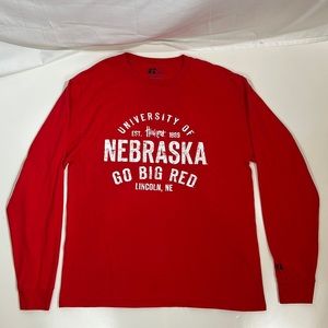 Russell Athletic Nebraska Cornhuskers T-Shirt, long sleeve, large
